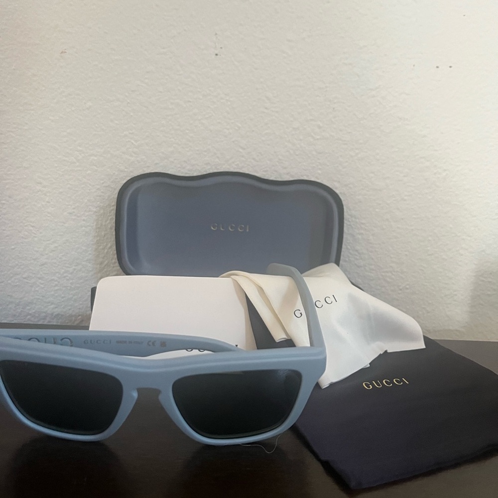 Gucci Light Blue Sunglasses with Case